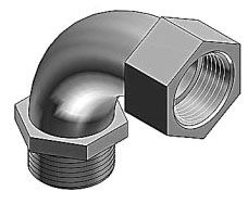 THOMAS & BETTS L050GR-C Bushed Elbow, Non-Insulated, 1/2 Inch Size | BK9JYD