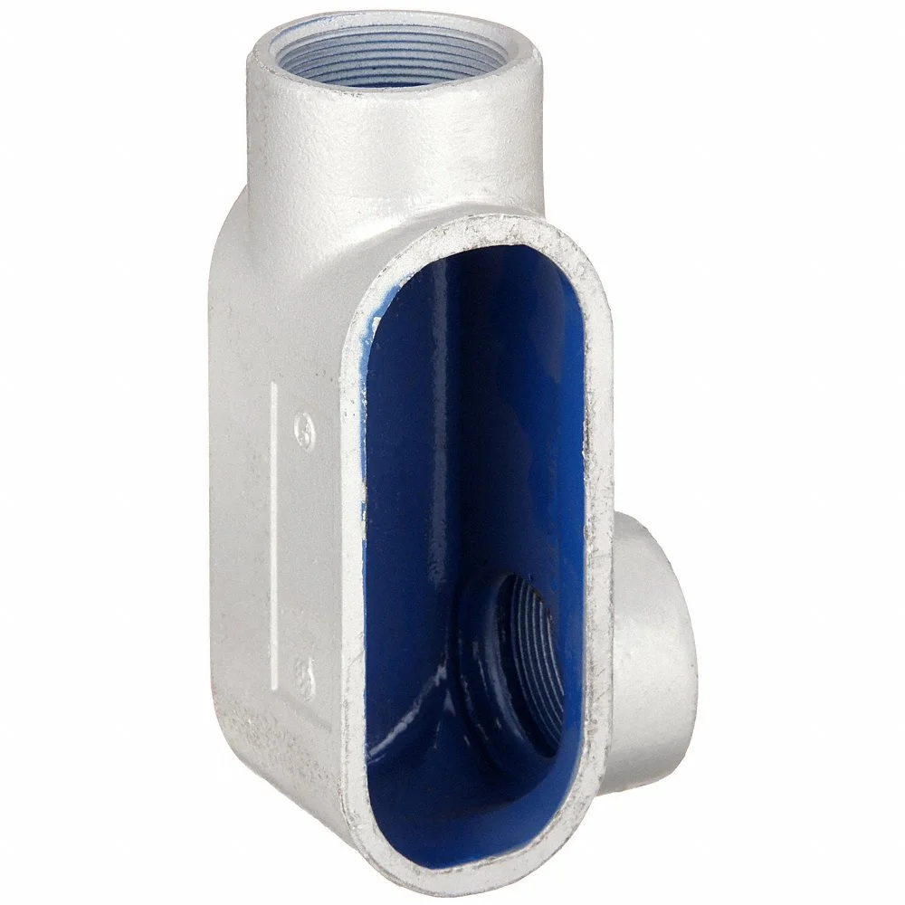 THOMAS & BETTS LR67 Conduit Outlet Body, Iron, Zinc Plated with Powder Coated, 2 Inch Size, LR Body | BK9KQR 2LUT6