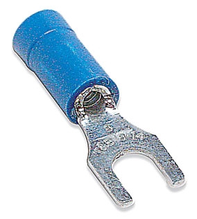 THOMAS & BETTS MCC10M12 Fork Terminal, Vinyl, 16-14 AWG Wire | BK9KZN