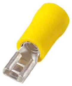 THOMAS & BETTS MCC300M16 Female Disconnect, 12-10 Size, Yellow, Vinyl | BK9LAB