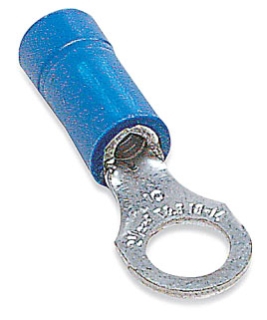 THOMAS & BETTS MCC70M16 Ring Terminal, Vinyl, 16-14 Awg Wire, #10 Bolt | BK9LBB