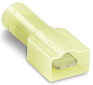 THOMAS & BETTS RB1327 Nylon Fully Insulated Disconnectors Male, 12-10 Wire, 0.250 X 0.032 Inch Tab | BK9MKY