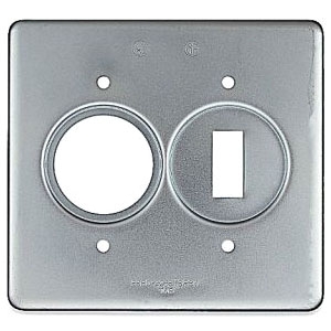 THOMAS & BETTS RDV367U Two Gang Junction Box Cover, 2 Switches | BK9NMN