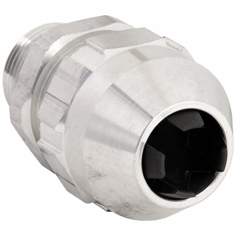 THOMAS & BETTS TCF050-54AL Cord Connector, Aluminum, 1/2 Inch MNPT, 0.40 To 0.54 Inch Cord Dia., Silver | BK9QNE 2FPF8