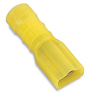 THOMAS & BETTS TV10-250PD-XV Female Disconnect, 12-10 Size, Insulated, Yellow, Vinyl | BK9QZK