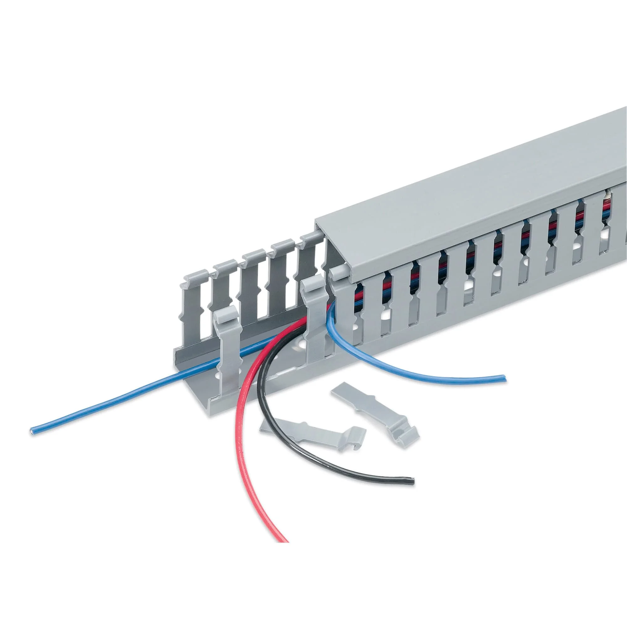 Ty-Duct Wiring Duct, 2-Point Contact Type, White, Ppe, 1x2 Inch Slot Size