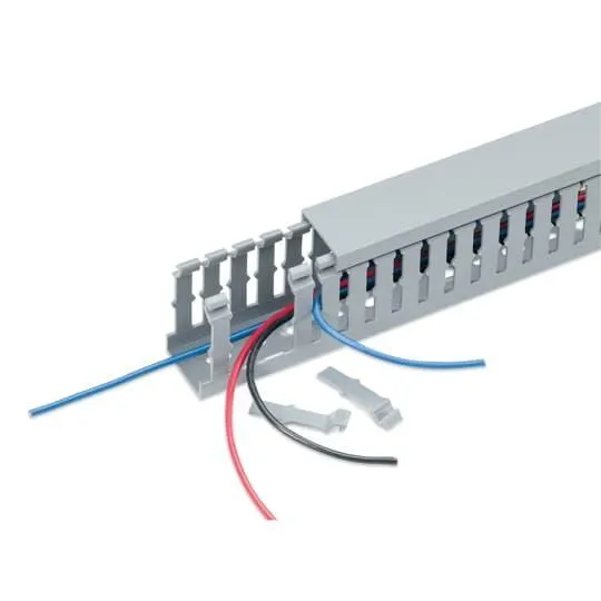Ty-Duct Wiring Duct, 2-Point Contact Type, Black, PVC