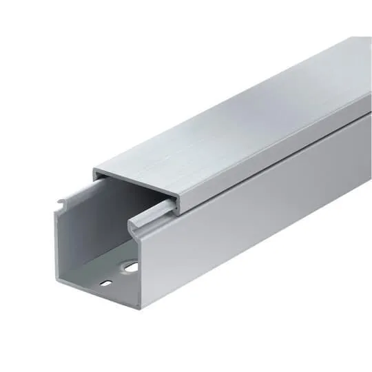 Ty-Duct Wiring Duct, 2-Point Contact Type, Gray, PVC, No Adhesive Backed, Solid Slot Type