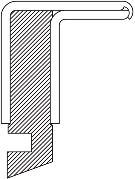 TIMKEN 204035 Oil Seal, 2.296 Inch Shaft Size, Nitrile | AK9NME