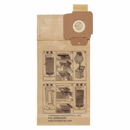 TORNADO K69042940 Vacuum Bag | CU6UUG 38L716