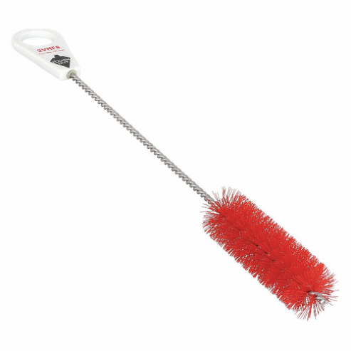 TOUGH GUY 2VHF8 Pipe Brush With Handle Nylon Red 18 Inch Overall Length | AC3QEE