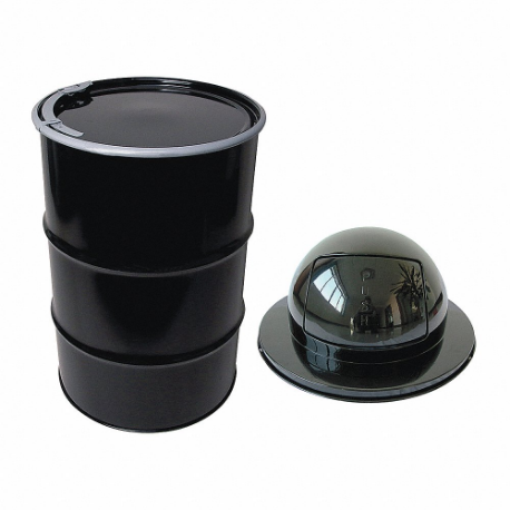 Trash Can, Round, 55 gal Capacity, 46 Inch Height