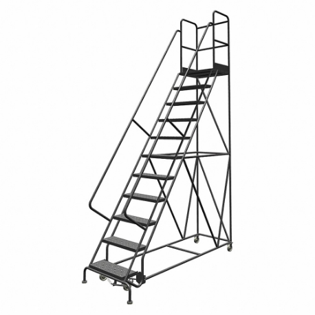 TRI-ARC KDSR111246-D3 Rolling Ladder, 110 Inch Platform Height, 30 Inch Platform Depth, 24 Inch Platform Width | CU6WYP 25NW83