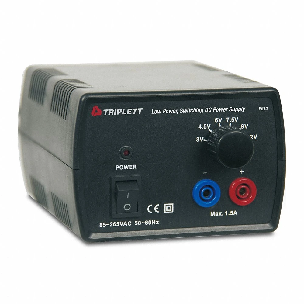 Output DC Power Supply, Digital DC, 4.3 Inch H x 3 Inch W x 5.5 Inch D, 1.5 A