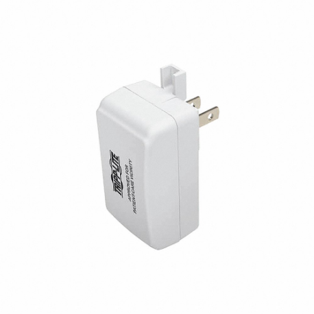 USB Wall Outlet Charger, 100 to 240VAC, 1 Output Connectors, White