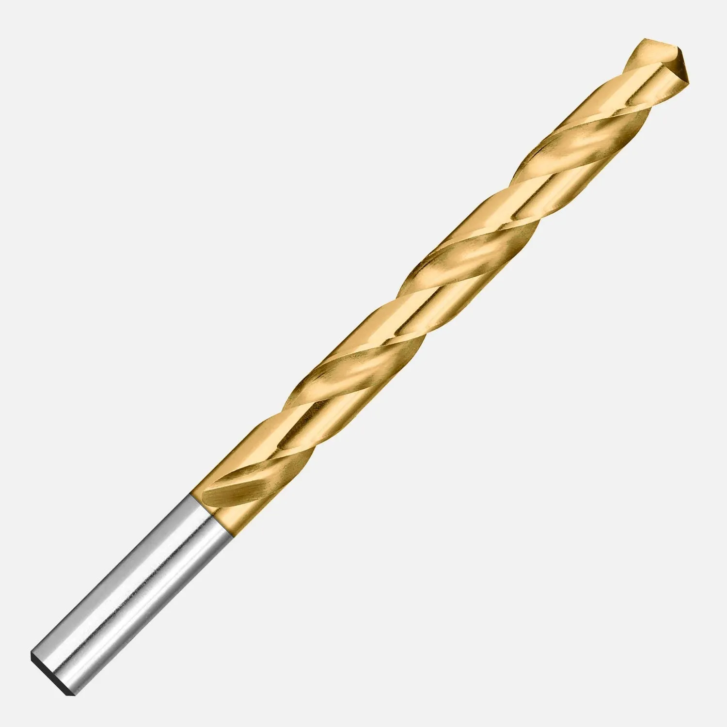 TRIUMPH TWIST DRILL 012824 Drill, Heavy-Duty, 3/8 Size, 135 Deg. Split Point, HSS, Tin Coating, Pack Of 6 | CL9YVU