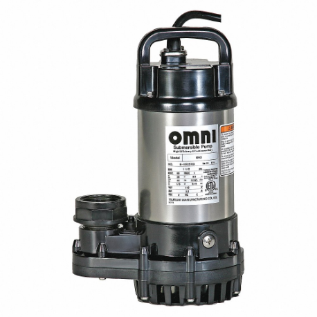 Corrosion Resistant Sump Pump, 1/5 Hp