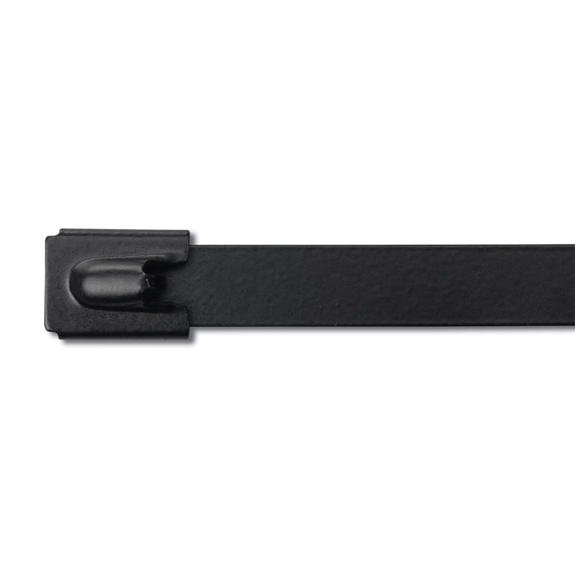Cable Tie, 300 Deg C Temp Range, Heavy Duty Type, Black, 316 Stainless Steel