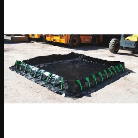 ULTRATECH 8223 Containment Berm, Stake Wall, 10 x 50 x 1 ft. Size, Copolymer 2000, Black | CM8AJE
