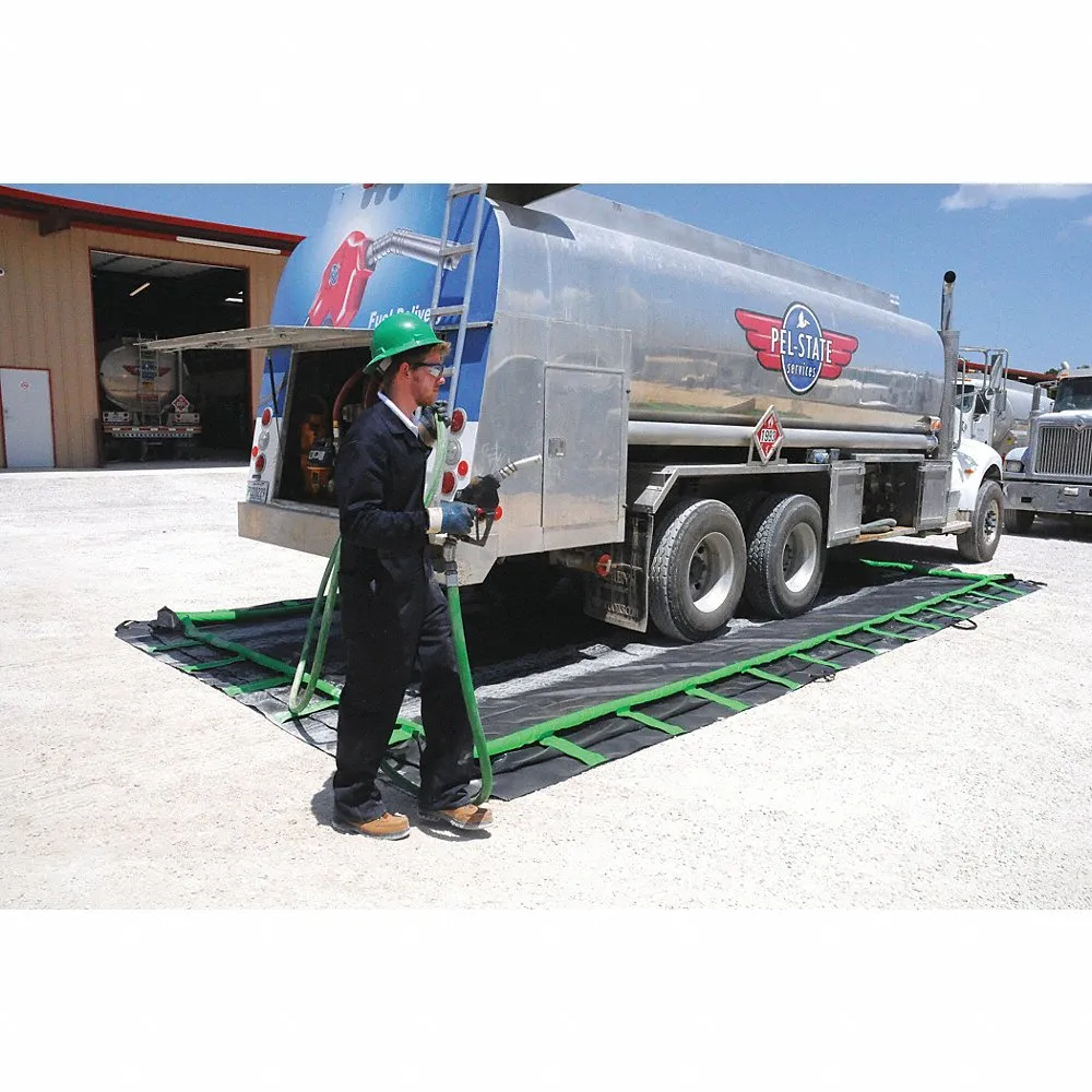 ULTRATECH 8630 Containment Berm, Rapid Rise, 22 oz. PVC, 6 x 6 x 1 ft. Size, Black | CM8AGQ