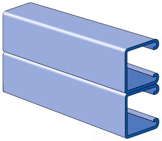 UNISTRUT A1001A-10GR Gauge Channel, 14 Gauge, 10 Feet Length, Perma Green | CF6HDT