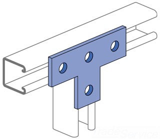 UNISTRUT A1031-GR Channel Flat Plate, 4 Hole, Perma Green | CF6DLD