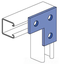 UNISTRUT A1036-GR Channel Flat Plate, T Type, 3 Hole, Perma Green | CF6DPF