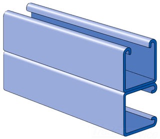 UNISTRUT A1001C-20GR Gauge Channel, 14 Gauge, 20 Feet Length, Perma Green | CF6HDQ