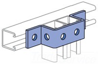 UNISTRUT P1043A-GR Channel U Fitting, 6 Hole, Perma Green | CF6DPE