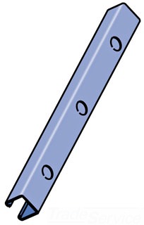 UNISTRUT P1100KO-10PG KO Channel, 10 Feet Length, Pregalvanized | CF6DND