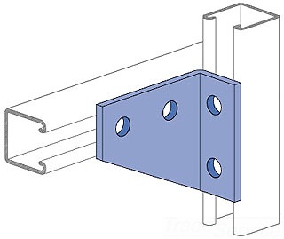 UNISTRUT P1382-HG Angle Fitting, 90 Degree Angle, Hot Dipped Galvanized | CF6DLK