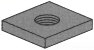 UNISTRUT P1959-EG Channel Square Washer, 3/8 Inch Size, Electrogalvanized | CF6DUU