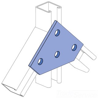 UNISTRUT P1962-EG Channel Flat Plate, 4 Hole, Electrogalvanized | CF6DLJ