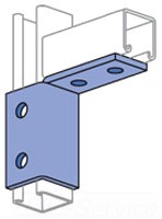 UNISTRUT P2341L-EG Channel Wing Fitting, 2 Hole, Electrogalvanized | CF6DWY