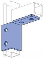 UNISTRUT P2343R-EG Channel Wing Fitting, 4 Hole, Electrogalvanized | CF6DWW