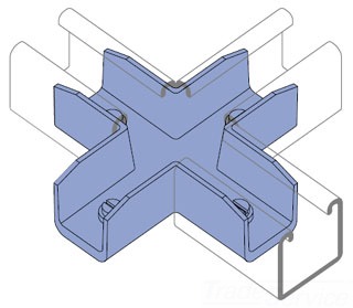 UNISTRUT P2903-AL Channel Joiner Fitting, Aluminium | CF6EZT