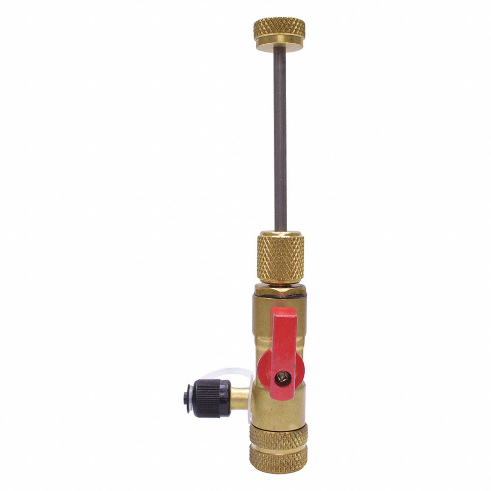 Valve Core Remover, 6 3/4 Inch Lg, Brass/Stainless Steel, 5/16 Inch Female UNF Right-Hand