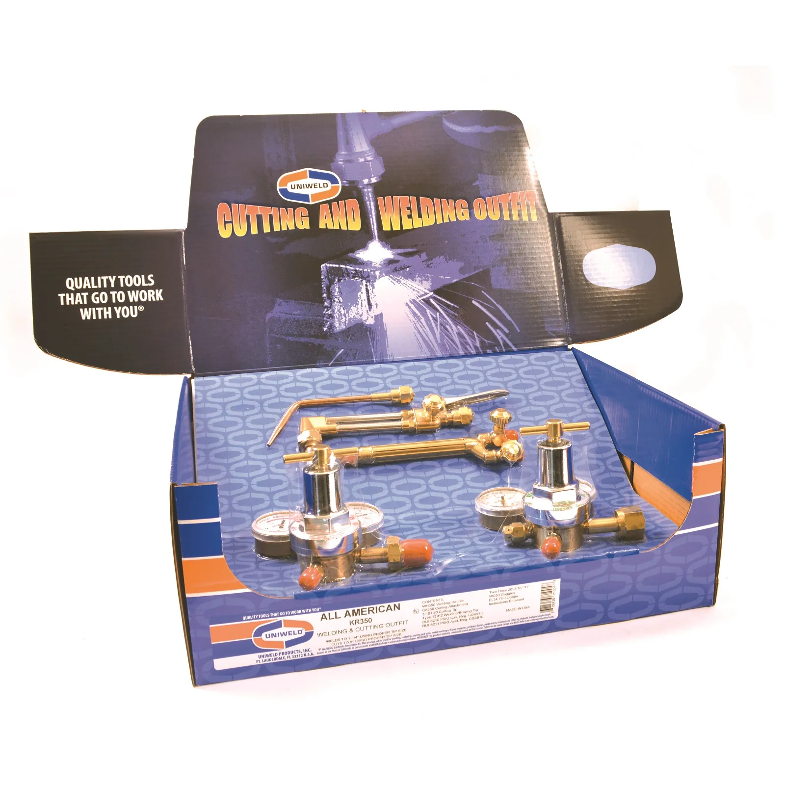 UNIWELD KM350 Oxyacetylene Outfit, Medium Duty, Class V Style | CD4RXN