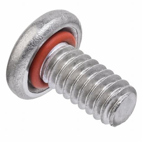 USA SEALING ZSCRW-798 Self-Sealing Phillips Pan Head Screw, #8-32 Thread Size, 3/8 Inch Length | CU7KRN 61NH75