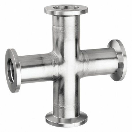 USA SEALING ZUSA-TF-VAC-72 Vacuum Tube Fitting, 304 Stainless Steel, 2 Inch x 2 Inch Tube OD, NW x NW, Trade No. 50 | CU7NAZ 743L07