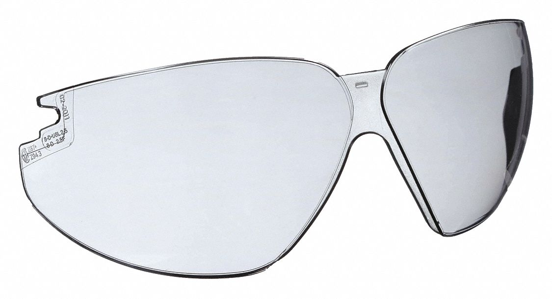 Safety Glasses Replacement Lens, Gray, Ultra-Dura Hard Coat