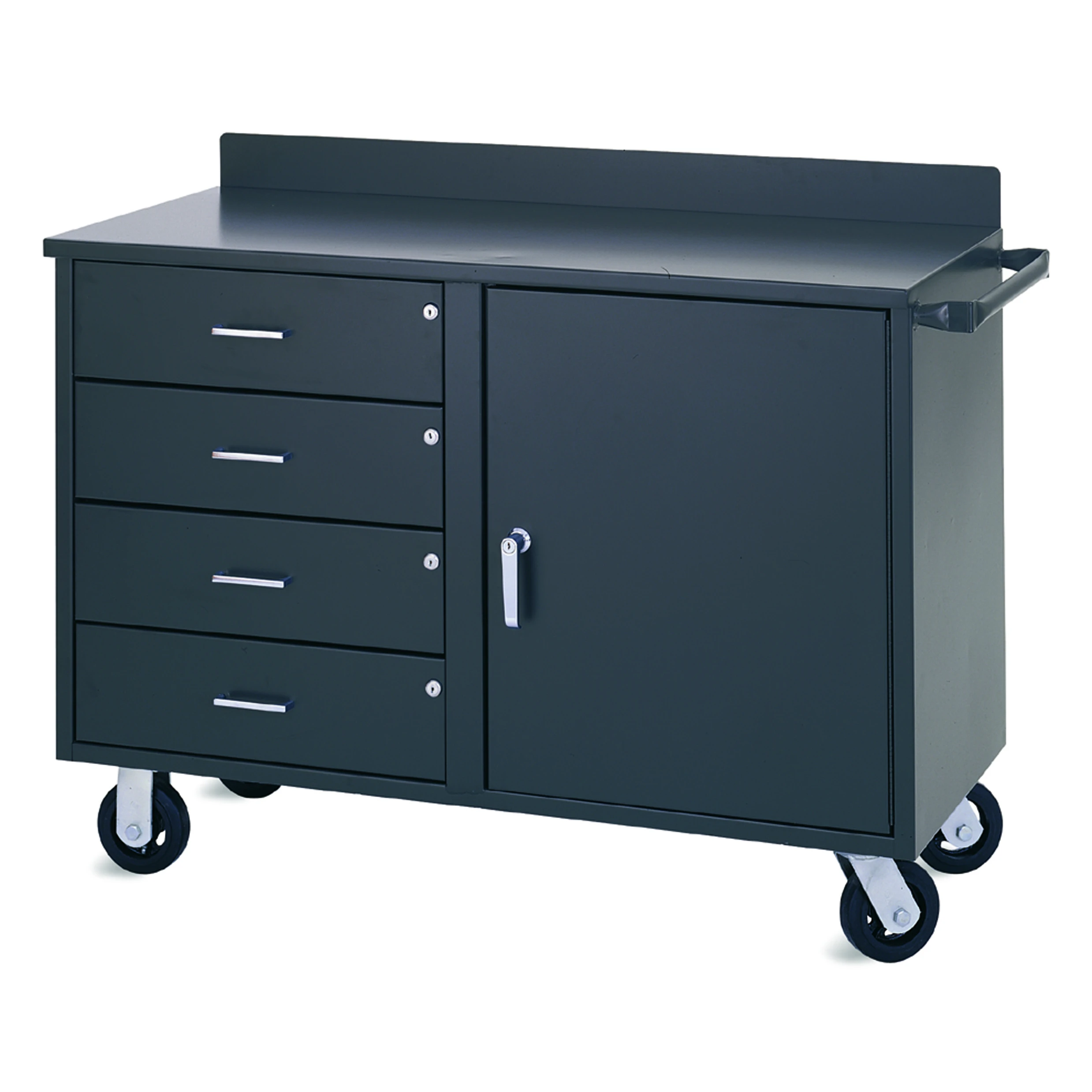 VALLEY CRAFT F81834A7 Portable Cabinet Compartment, 46" Width, 4 Drawers, 800 Lb Load Cap. | AJ8FUC