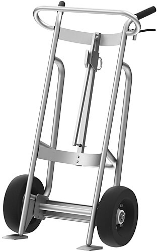 VALLEY CRAFT F81925A7C Drum Truck, 1000 lbs Capacity, 12.5 Inch Pneumatic Drive Wheel, Cable Hoop, With hand Brake | CJ6TUU