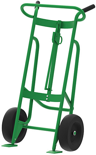 VALLEY CRAFT F81600A9F Drum Truck, Steel, 12.5 Inch Pneumatic Drive Wheel, Fiber Drum | CJ6TWX