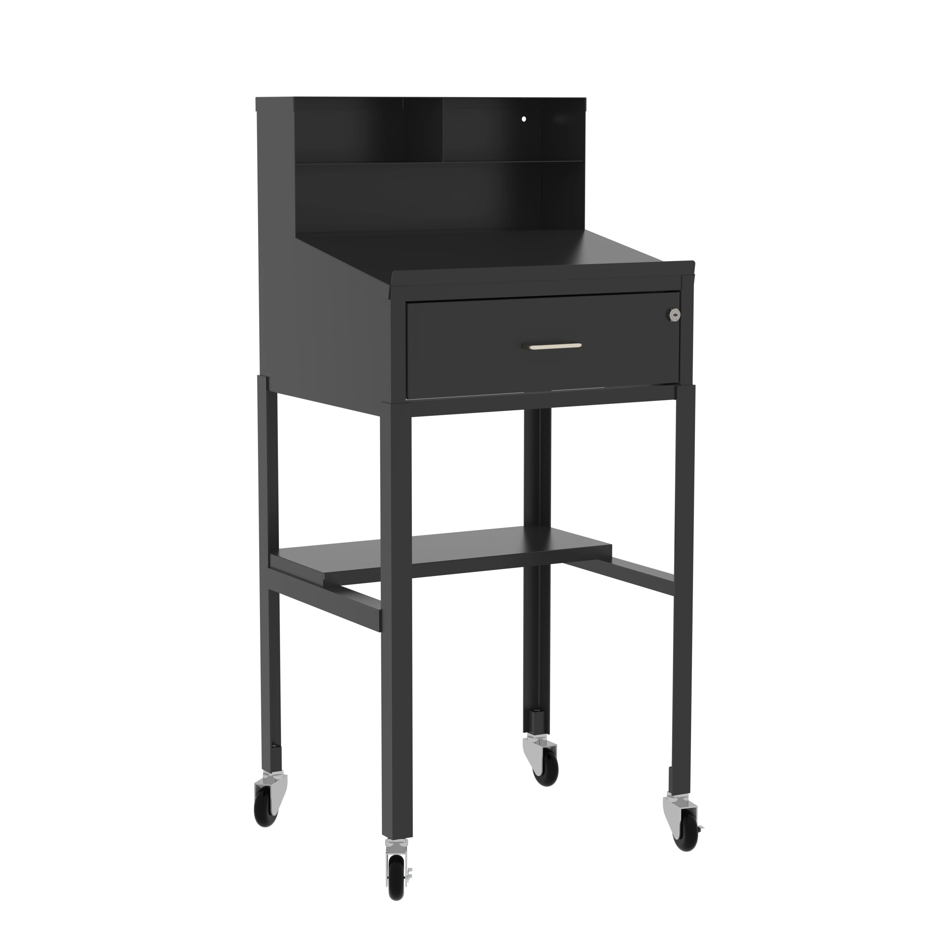 VALLEY CRAFT F85827A0 Shop Desk With Locking Drawer, Open Base | AJ8FZC
