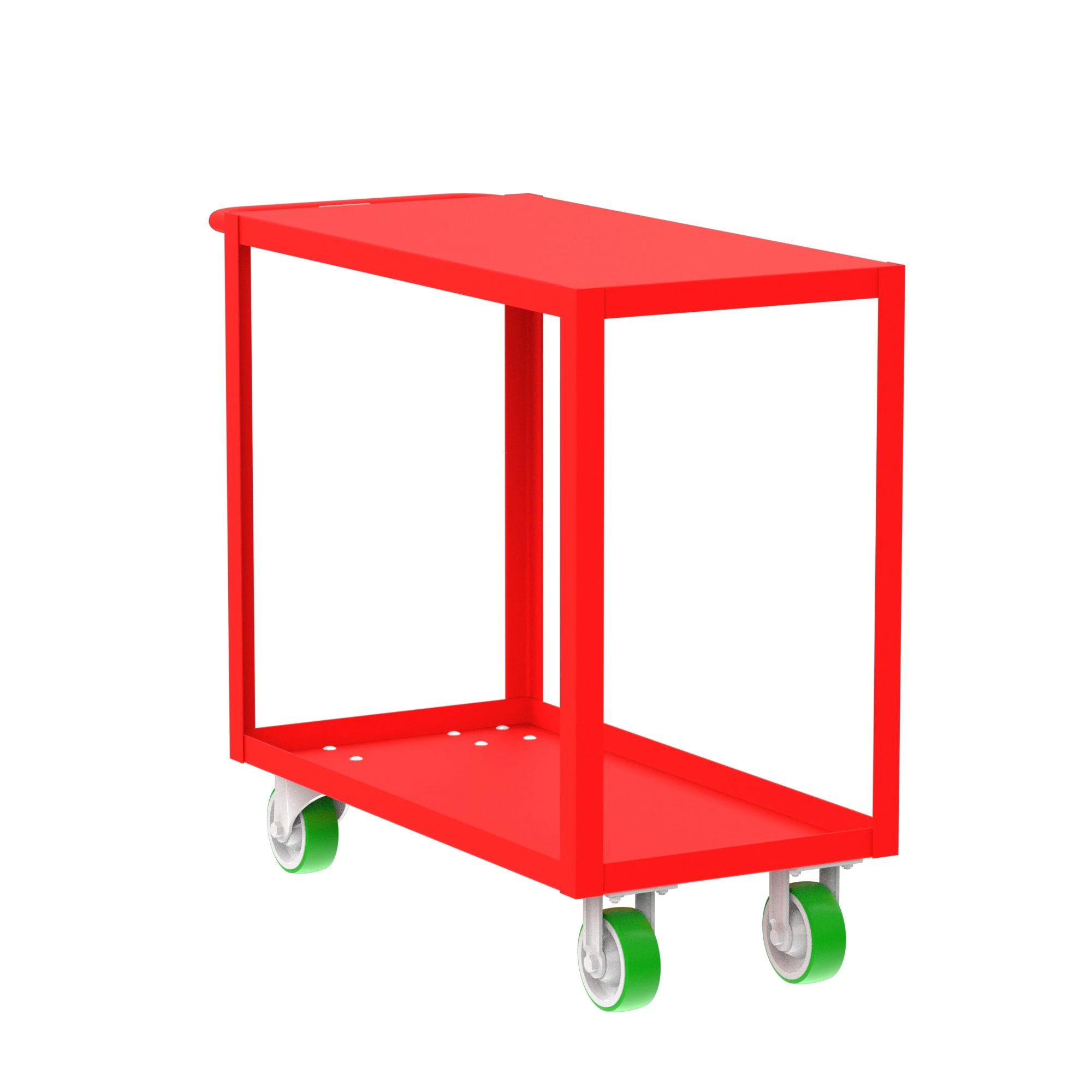 VALLEY CRAFT F89183RDPY 2 Shelf Utility Cart, 2000 lbs Capacity, 18 x 36 Inch Shelf, Red, 18 x 41 x 36 Inch Size | CJ6TKJ
