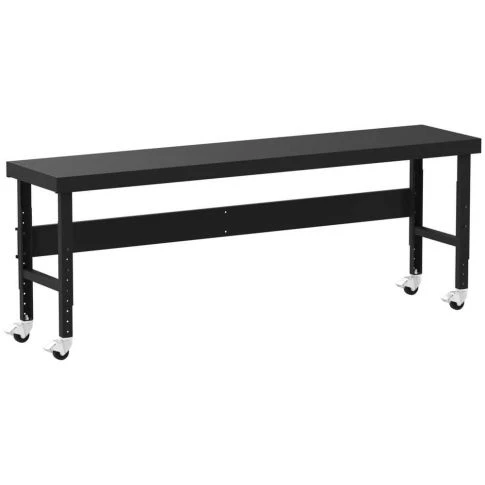 Mobile Work Table, Adjustable Height, Steel, 96 x 22 x 35-45 Inch Size, 2000 lb. Capacity