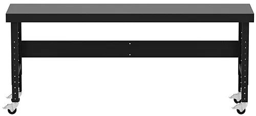 Mobile Work Table, Adjustable Height, Steel, 72 x 22 x 35-45 Inch Size, 2000 lb. Capacity