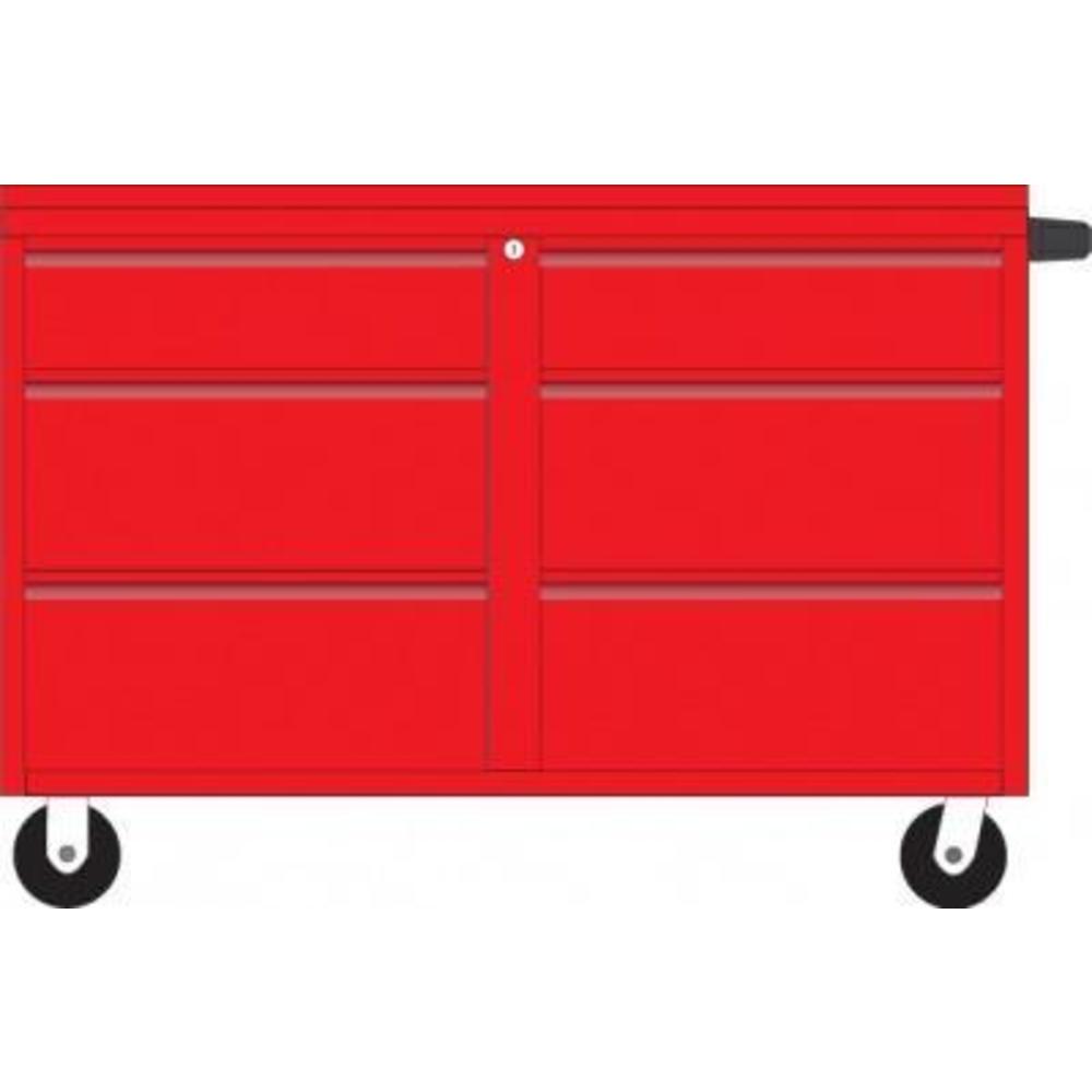VALLEY CRAFT F89622RD Mobile Cabinet, 48, 2 Sets Shelf Size( 6, 9, 9), Red | AJ8GKT
