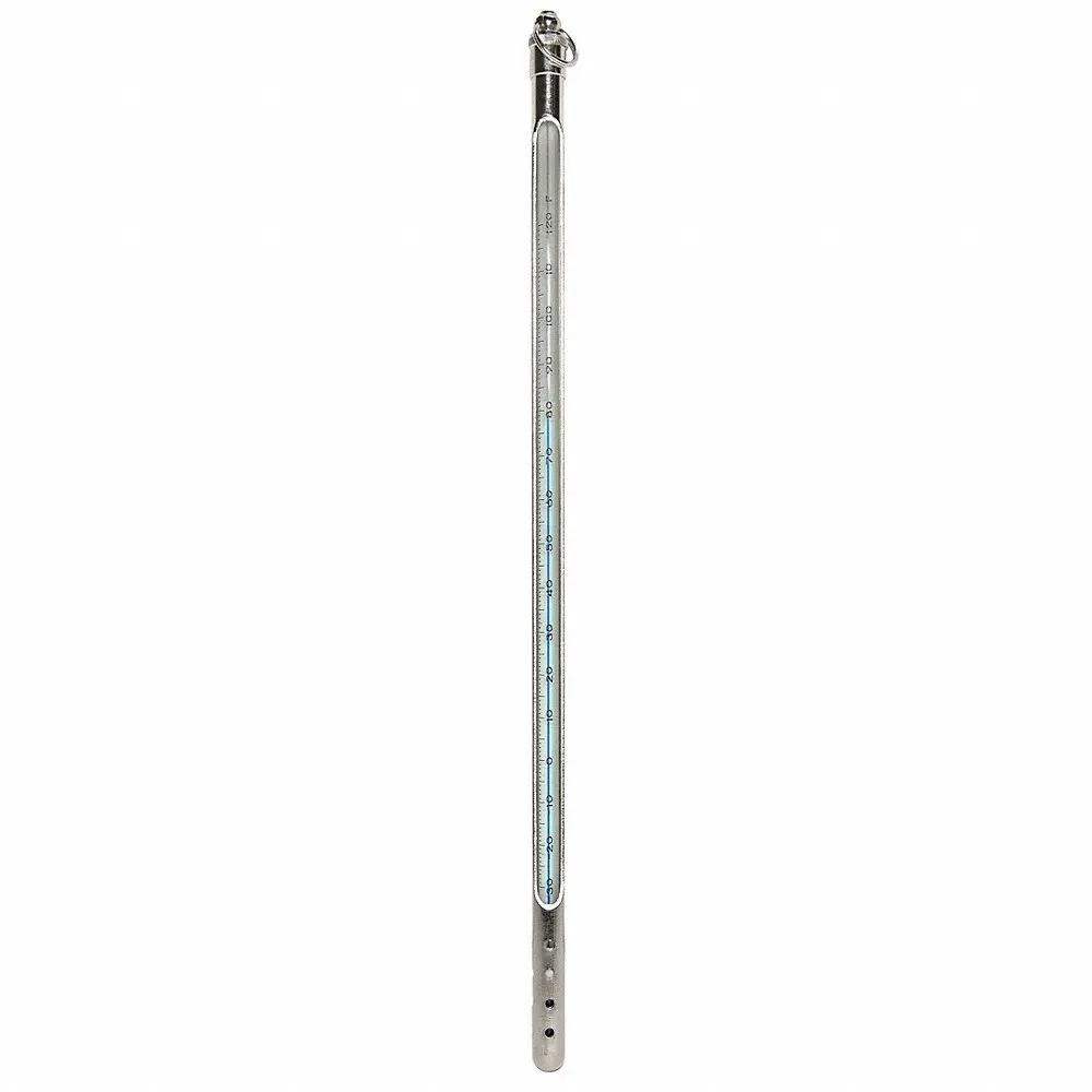 VEE GEE 80908E-A Armored Liquid Inch Glass Thermometer, 12 Inch Length. x 3 Inch I mmersion | CU7QMP 53UL03